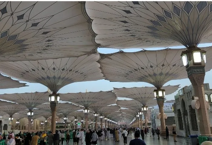 Masjid Nabawi umbrellas in Madinah