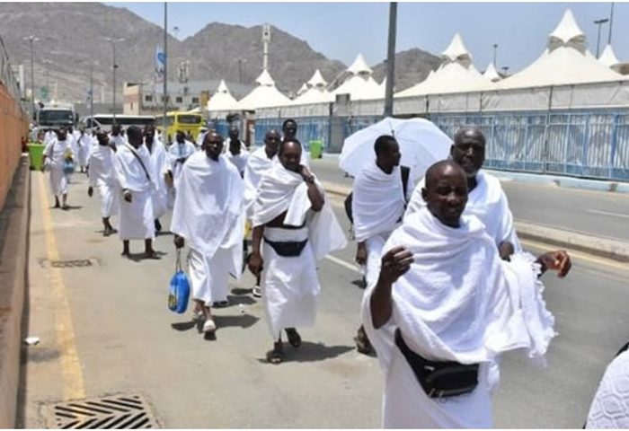Pilgrims Walking in Mina