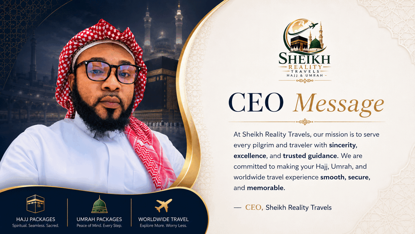CEO Message - Sheikh Reality Travels